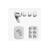 m.tk moveteck AirPods Pro/Pro 2 Uyumlu 3 Çift Xs,S,L Silikon Yedek Kulaklık Ucu Kulaklık Tıkacı Beyaz