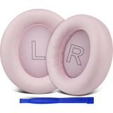 M.TK Moveteck Anker Soundcore Life Q30 Life Q35 ile Uyumlu Kulaklık Pedi Yedek Süngeri Yastığı + Takma Aparatı 2in1 Set - Pembe
