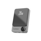 m.tk moveteck Apple 15-15plus-15pro-15promax ile Uyumlu Manyetik Magsafe İnce Powerbank, 10.000 mAh, Dijital Göstergeli, Gri