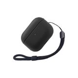 M.TK moveteck Apple Airpods 3.nesil Uyumlu Kılıf Leather Orjinal Deri Görünümlü Ip Askılı Anahtarlıklı Tam Koruma, Siyah, Tek Ebat, 405deri-3.nesilsiyah