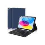 m.tk moveteck Apple iPad 7 8. 9.nesil 10.2 Uyumlu Tablet Bluetooth Özellikli Kablosuz Kalem Bölmeli Klavyeli Kılıf