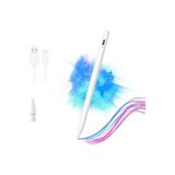 m.tk moveteck Apple iPad 9. Nesil 2022 10.2 ile Uyumlu Stylus Dokunmatik Kalem, Eğilmeye Duyarlı, Avuç İçi Reddetmeli, Beyaz