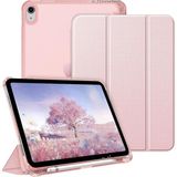 M.tk moveteck Apple iPad Air 11 2025 Tablet Kılıf Akıllı Smart Uyku Modlu Pen Kalem Bölmeli Katlanabilir Standlı Pc Case M3 - Rose