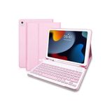 M.TK moveteck Apple İpad Pro 10.5 inç 2017 Uyumlu Tablet Bluetooth Özellik Kablosuz Kalem Bölme Klavyeli Kılıf, pembe, Tek Ebat, ipadpro105klavyepembe