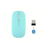 m.tk moveteck Bluetooth, 2.4G Kablosuz Şarjlı Slim Mouse, Açık Yeşil
