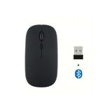 m.tk moveteck Bluetooth Mouse, Kablosuz Şarjlı, Tablet Telefon Laptop Windows Uyumlu, Siyah