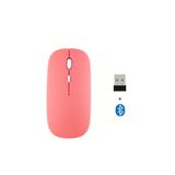 m.tk moveteck Bluetooth ve USB 2.4G Kablosuz Mouse, Şarjlı, Karpuz Kırmızı