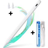 M.TK Moveteck Dokunmatik Kalem Tüm Cihazlara Uyumlu Tablet Telefon Yazı Çizim Kalemi ve Kalem Kutusu Uç Çantası iPad Pen Ios Android Windows Apple Samsung Honor Huawei Lenovo - Beyaz