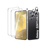 m.tk moveteck Galaxy S24 Plus ile Uyumlu Ekran Koruyucu Cam ve 3D HD Kamera Lens Koruyucu Cam Set, Şeffaf
