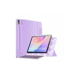m.tk moveteck Galaxy Tab S11 11 inç ile Uyumlu Tablet Kılıfı, Manyetik Klavyeli, Akıllı Kapak, Lila