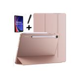 m.tk moveteck Galaxy Tab S9 Fe/s10 Fe 10.9 Inç Sm-x520 Tablet Kılıfı Akıllı Uyku Modlu Şeffaf Cam Kalem Uyumlu