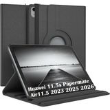M.TK Moveteck Huawei Matepad 11.5/ Air 11.5 Inç/11.5s 2026/2025/2023 Papermate Uyumlu Kılıf Dönebilen 360 Tablet Kılıfı Standlı Pu Deri Elastik Kapaklı Smart Tam Korumalı Akıllı Kapak - Huawei 11.5s/air11.5/11.5Paper 2023 2025 2026 - Siyah