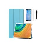 M.TK moveteck Huawei Matepad Se 10.4 Inç Tablet Uyumlu Smart Standlı Akıllı Kılıf + Ekran Koruyucu + Kalem Seti, mavi, Tek Ebat, matepadesemavi