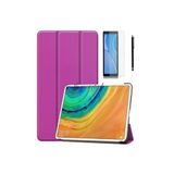 M.TK moveteck Huawei Matepad Se 10.4 Inç Tablet Uyumlu Smart Standlı Akıllı Kılıf + Ekran Koruyucu + Kalem Seti, mor, Tek Ebat, matepadsemor