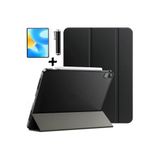 M.TK moveteck Huawei Matepad Se 11'' inç 2024 Kılıf Akıllı Smart Uyku Modlu Kapaklı Tablet Kılıfı + Cam +Kalem Set, Siyah, Tek Ebat, SmartSET-MatepadSe11-siyah