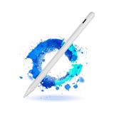 m.tk moveteck iPad 10.9 10. Nesil ile Uyumlu Avuç İçi Reddetmeli, Eğime Duyarlı Dokunmatik Stylus Kalem, Beyaz