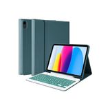 M.TK moveteck İpad 10. Nesil 10.9 Uyumlu Tablet Klavyeli Kılıf Uyumlu Bluetooth Özellikli Kalem Bölmeli Manyetik, koyu yeşil, Tek Ebat, KLAVYEKOYUYEŞİL10.NESİL