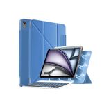 m.tk moveteck iPad 11. Nesil A16 11 inç / 10. Nesil 10.9 inç ile Uyumlu Magic Klavyeli Slim Kılıf, Mıknatıslı Kilit Tutuculu Kapak, Gökyüzü Mavisi