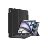 m.tk moveteck iPad 11. Nesil A16 11 inç / 10. Nesil 10.9 inç ile Uyumlu Magic Klavyeli Slim Kılıf, Mıknatıslı Kilit Tutuculu Kapak, Siyah
