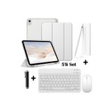 m.tk moveteck iPad 11. Nesil A16/10. Nesil 10.9 ile Uyumlu Flip Kılıf, Bluetooth Klavye, Mouse, Stylus Kalem Seti, Gri