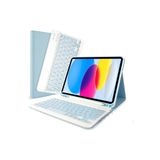 M.TK moveteck İpad 9.nesil 10.2 Uyumlu Tablet Bluetooth Özellikli Kablosuz Kalem Bölmeli Klavyeli Kılıf Türkçe, Petrol mavi, Tek Ebat, 10.2petrolmavikalvye