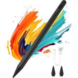 M.TK Moveteck iPad A16 Air 6/7/8/9/10/11/12. Nesil Avuç Içi Red Palm Rejection Tablet Kalemi Stylus Yazı Çizim Pen - Siyah