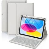 M.TK Moveteck Ipad Air 11 6.7.8. Nesil Air 4/5 Uyumlu Klavyeli Tablet Kılıfı Bluetooth Özellikli Kalem Yuvalı Stand M2/m3/m4 - İpad Air 11 M2/M3/M4 - Gri