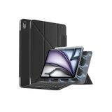 m.tk moveteck iPad Air 11 inç M2 M3 ile Uyumlu Magic Klavyeli Slim Kılıf, Mıknatıslı Kilit Tutuculu Kapak, Siyah