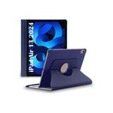M.TK moveteck İpad Air 13 inç 2024 Uyumlu Kılıf Dönebilen 360 Tablet Kılıfı Kapaklı Akıllı Uyku Modlu Standlı Pu, Lacivert, Tek Ebat, 360-Air13-LACİVERT