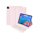 m.tk moveteck iPad Air 13 inç M2 Çip 2024 ile Uyumlu Bluetooth Klavyeli Kılıf, Pembe