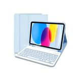 M.TK moveteck İpad Air 4 ve 5 Nesil 10.9 inç Uyumlu Tablet Klavyeli Kılıf Bluetoot Kalem Bölmeli Stand Manyetik, mavi, Tek Ebat, keyboartair4mavi