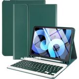M.TK Moveteck Ipad Air 4/5/6/7 Nesil Air 11 M2/M3/M4 Uyumlu Tablet Klavyeli Kılıf Bluetooth Kalem Bölmeli Stand - Koyu Yeşil - İpad Air 11 M2/M3/M4