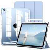 M.tk moveteck İpad Air 4/5/6/7 Nesil ipad Air 11 M2/M3/M4 Kılıf Magnetik Kalem Şarj Bölmeli Uyku Modlu Şeffaf - Açık Mavi - Apple İpad Air 11 M2/M3/M4