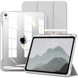 M.tk moveteck İpad Air 4/5/6/7 Nesil ipad Air 11 M2/M3/M4 Kılıf Magnetik Kalem Şarj Bölmeli Uyku Modlu Şeffaf - Gri - Apple İpad Air 11 M2/M3/M4
