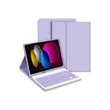 M.TK moveteck İpad Pro 13 Inç M4 Çip 2024 Uyumlu Bluetooth Özellikli Standlı Kalem Bölmeli Klavyeli Kılıf, LİLA, Tek Ebat, KLAVYE-PRO13-LİLA