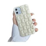 M.TK moveteck İphone 11 Kılıf Baklava Desenli Yeni Modo Parlak Yumuşak Renkli Puf Silikon Kamera Çıkıntılı, Beyaz, Tek Ebat, domdom-11-beyaz