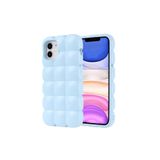 M.TK moveteck İphone 11 Kılıf Baklava Desenli Yeni Modo Parlak Yumuşak Renkli Puf Silikon Kamera Çıkıntılı, Mavi, Tek Ebat, domdom-11-mavi