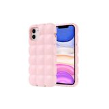 M.TK moveteck İphone 11 Kılıf Baklava Desenli Yeni Modo Parlak Yumuşak Renkli Puf Silikon Kamera Çıkıntılı, Pembe, Tek Ebat, domdom-11-pembe