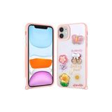 M.TK moveteck İphone 11 Kılıf Emoji Ayıcık Desenli Kabartmalı Karakterli Figürlü Parlak Coffe Şeker Silikon, Pembe, Tek Ebat, cevze-11-pembe