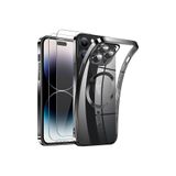 m.tk moveteck iPhone 11 Pro ile Uyumlu Manyetik Şeffaf Silikon Kılıf, MagSafe, Kablosuz Şarj Uyumlu, Sararmaz, Siyah