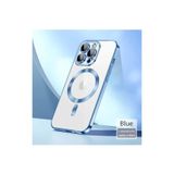 m.tk moveteck iPhone 11 Uyumlu Kılıf, Kamera Lens Korumalı, Manyetik Magsafe, Mavi, Şeffaf