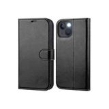 m.tk moveteck iPhone 13-14 Uyumlu Kılıf, 360 Tam Kaplar, Deri Dokulu, Kapaklı Cüzdan, Standlı, Kartvizitli, Kopçalı, Siyah