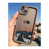 M.TK moveteck İphone 13-14 Uyumlu Kılıf Yumuşak Kenarlı Mountai Dağ Kuşu North Desenli 3d Kamera Korumalı Kapak, Kahverengi, Tek Ebat, mountai-İp13-kahverendi