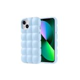 M.TK moveteck İphone 14 Kılıf Baklava Desenli Yeni Modo Parlak Yumuşak Renkli Puf Silikon Kamera Çıkıntılı Koruma, Mavi, Tek Ebat, domdom-14-mavi
