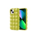 M.TK moveteck İphone 14 Kılıf Baklava Desenli Yeni Modo Parlak Yumuşak Renkli Puf Silikon Kamera Çıkıntılı Koruma, Yeşil, Tek Ebat, domdom-14-yeşil