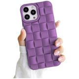 M.TK moveteck İphone 14 Pro Max Kılıf Baklava Desenli Yeni Modo Parlak Yumuşak Renkli Puf Silikon Kamera Çıkıntılı, Lila, Tek Ebat, domdom-14promax-lila