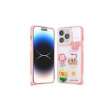 M.TK moveteck İphone 14 Pro Max Kılıf Emoji Ayıcık Desenli Kabartmalı Karakterli Figürlü Parlak Coffe Şeker Siliko, Pembe, Tek Ebat, cevze-14promax-pembe