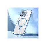 m.tk moveteck iPhone 14 Pro Max Uyumlu Kılıf, Kamera Lens Korumalı, Manyetik Magsafe, Mavi, Şeffaf