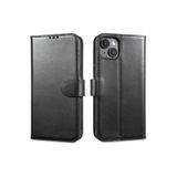 M.TK moveteck İphone 15 Plus Kılıf Cüzdan 360 Tam Koruma Deri Kartvizitli Cüzdanlı Standlı Kart Bölmeli S Kopçalı, Siyah, Tek Ebat, 2delüx-15plus-siyah123