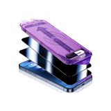 m.tk moveteck iPhone 15 Pro Max ile Uyumlu Ekran Koruyucu, Hayalet Cam, 9H Sertlik, Otomatik Kolay Kurulum Aparatlı